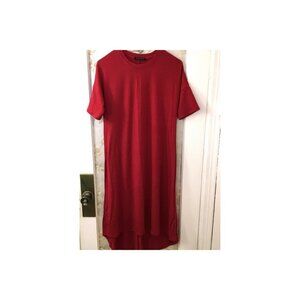 iliad USA Red Short Sleeve T-Shirt Long Maxi Dress-Size S